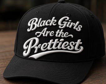 Diseño de bordado 3D con relieve de las chicas negras más bonitas – Patrón de bordado con escritura de espuma con relieve (descarga digital)