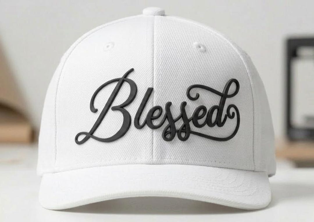 Very Blessed Script Blessed Script 3D Puff Embroidery File | Raised Letter Embroidery ...