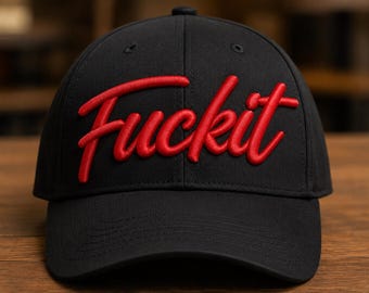 Archivo de diseño de bordado 3D Fuckit Puff / Descarga digital con texto sarcástico