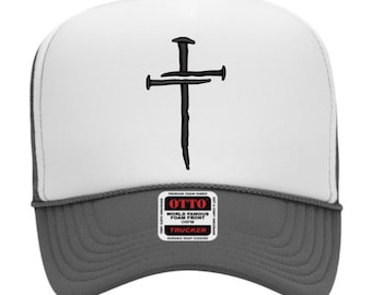 3D Puff Cross Embroidery Design, Nail Cross Logo, Raised Stitch Cap File (Digital Download)