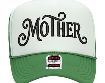 3D Puff Mother Embroidery Design | Vintage Script Cap File (Digital Download)