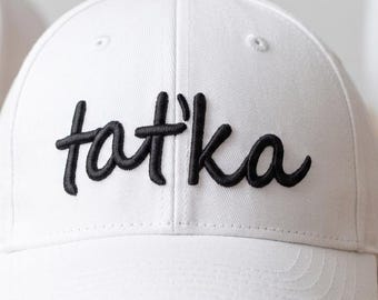 3D Puff Tatka Embroidery Design, Script Logo Cap File (Digital Download)