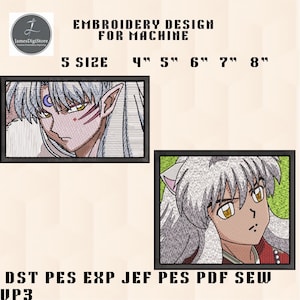 Anime Character Embroidery Patch, Manga Badge (Digital Embroidery Patterns)