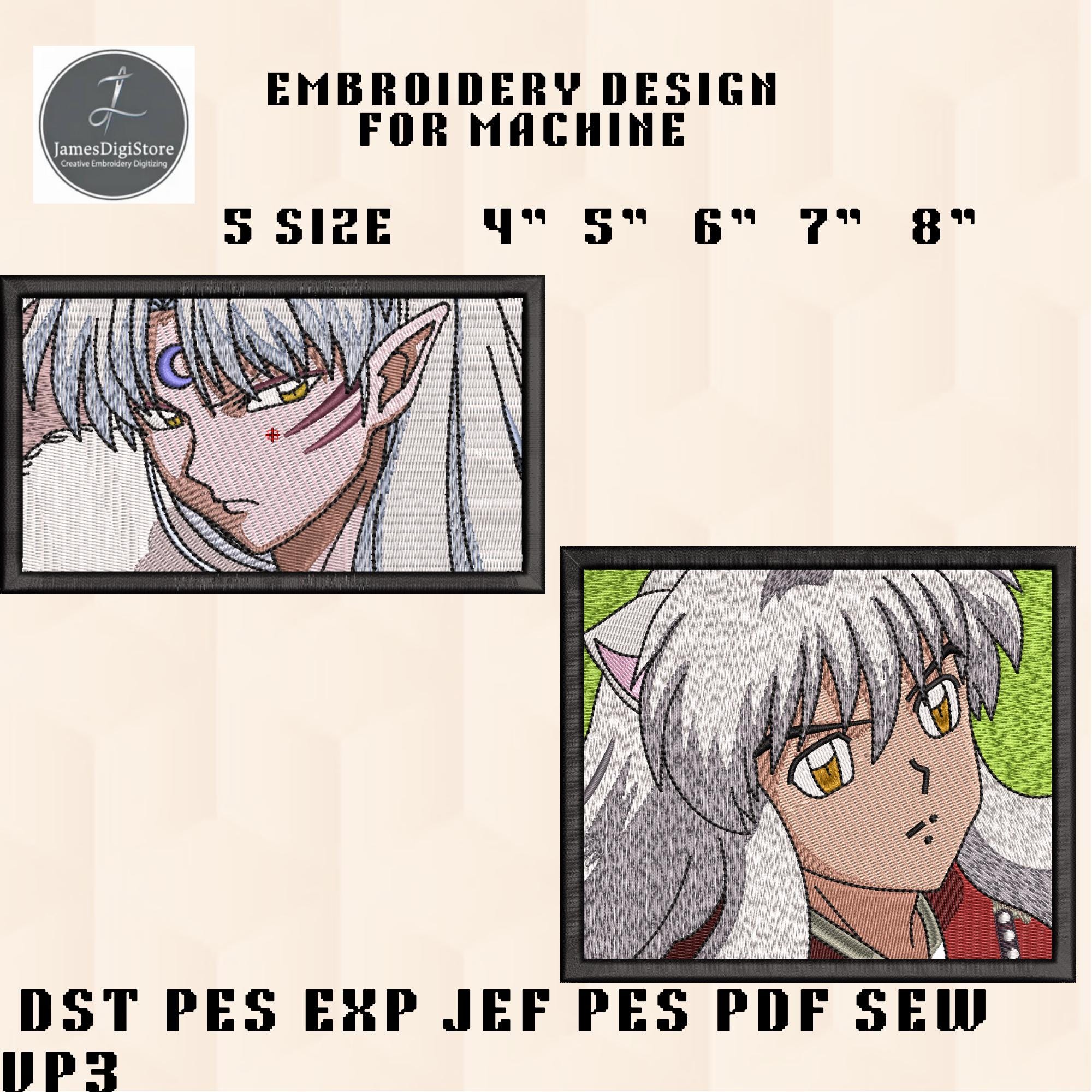Anime Character Embroidery Patch, Manga Badge (digital Embroidery ...