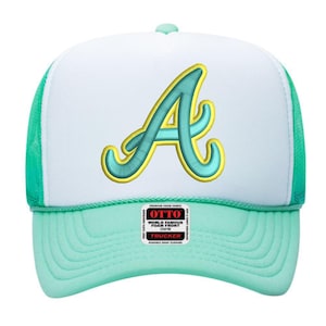 3D Puff Letter A Embroidery Design, Cursive Initial Logo for Caps (Digital Download)