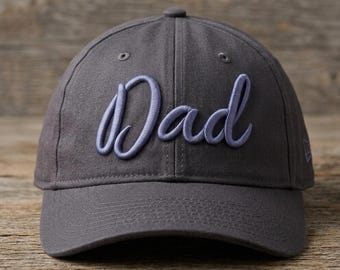 3D Puff Dad Embroidery Design, Script Lettering Cap Logo (Digital File)