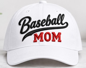 3D-Stickmuster „Baseball-Mama“, Stickdatei für Sport-Mama, digitaler Download für Baseball-Stickerei