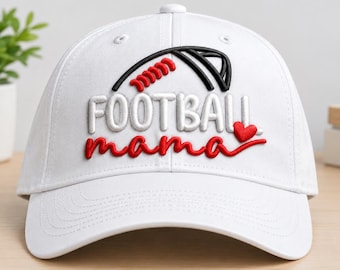 3D-Stickmuster „Fußballmutter“, Stickmaschinen-Stickmuster „Fußballmutter“, Stickerei für Sportmuttermütze, Sofort-Download