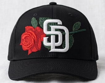 SD Rose Embroidery Design, 3D Puff Floral Hat File (Digital Download)