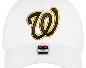 3D Puff Embroidery Curly W Letter Design – Raised Satin Stitch Monogram Logo for Streetwear