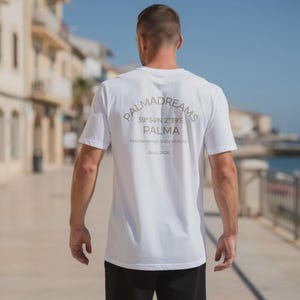 Palma Coordinates T-Shirt White – Sand Minimal Mallorca Shirt