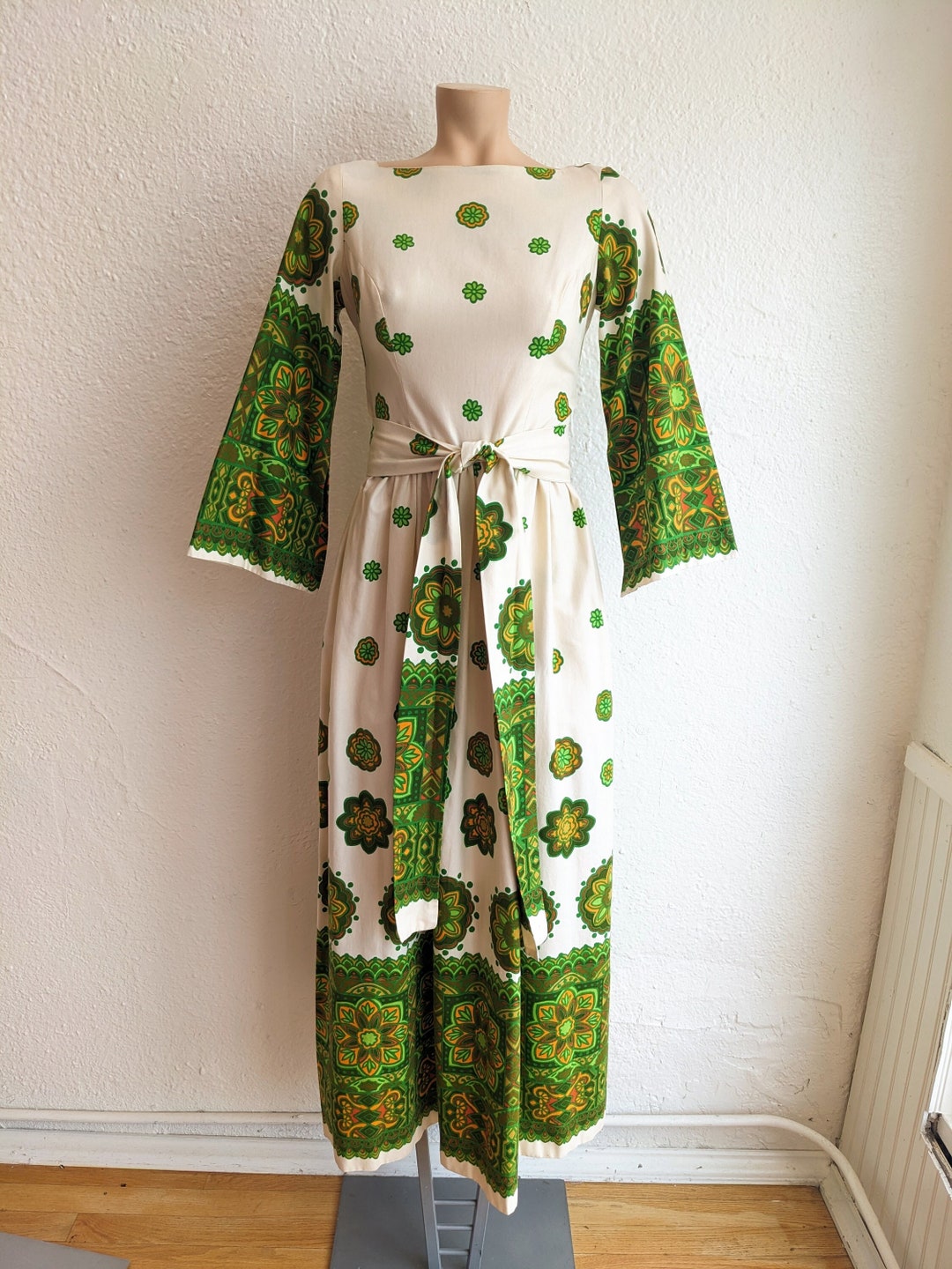 Vintage 60s 1960s 1970s 70s Kamehameha Hawaiian Maxi Dress - Etsy