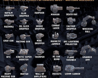 Wasteland on Wheels - Gaslands Car Weapons Pack