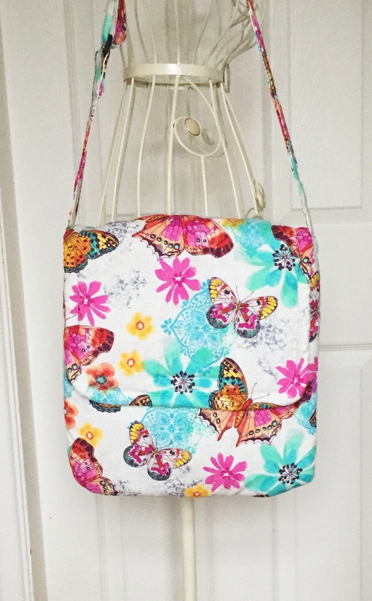 Butterfly Handbag Butterfly Print Bag Butterly Bag Etsy