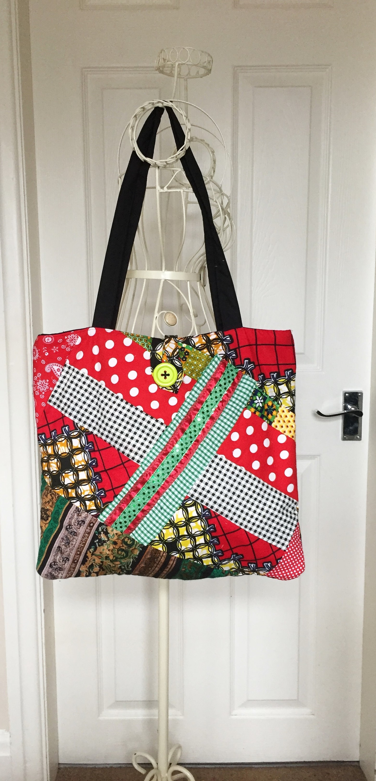 Patchwork Handbag Patchwork Tote Bag Textile Tote handbag | Etsy