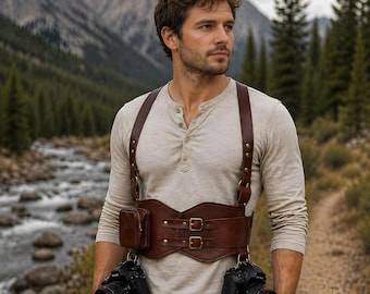 デュアルカメラチェストハーネス、調節可能なストラップベルトホルダー、クロスバックカメラベスト、写真撮影用カメラホルスター、写真家へのギフト