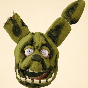 Springtrap-mask DIY-guide | Mönster för FNAF-cosplaymask | Skum- och sömnadshandledning | PDF digital nedladdning