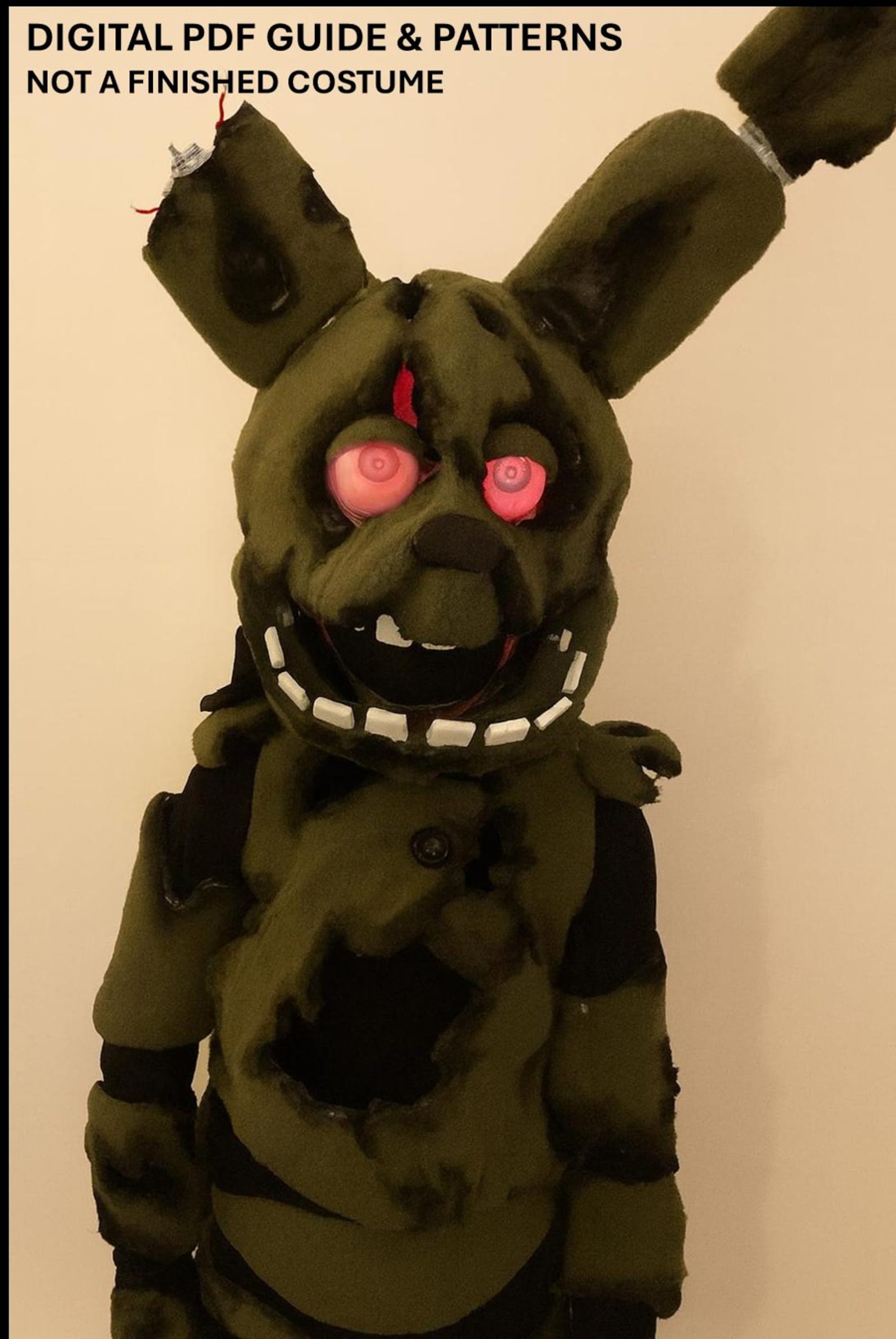Springtrap Costume DIY Guide | FNAF Sewing Pattern & Foam Tutorial ...