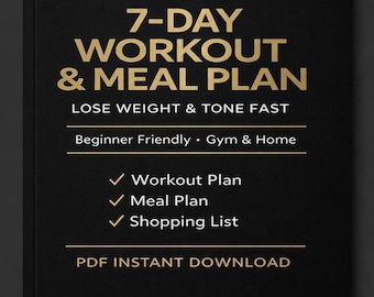 7-Day Workout & Meal Plan for Women • Weight Loss (PDF Download)