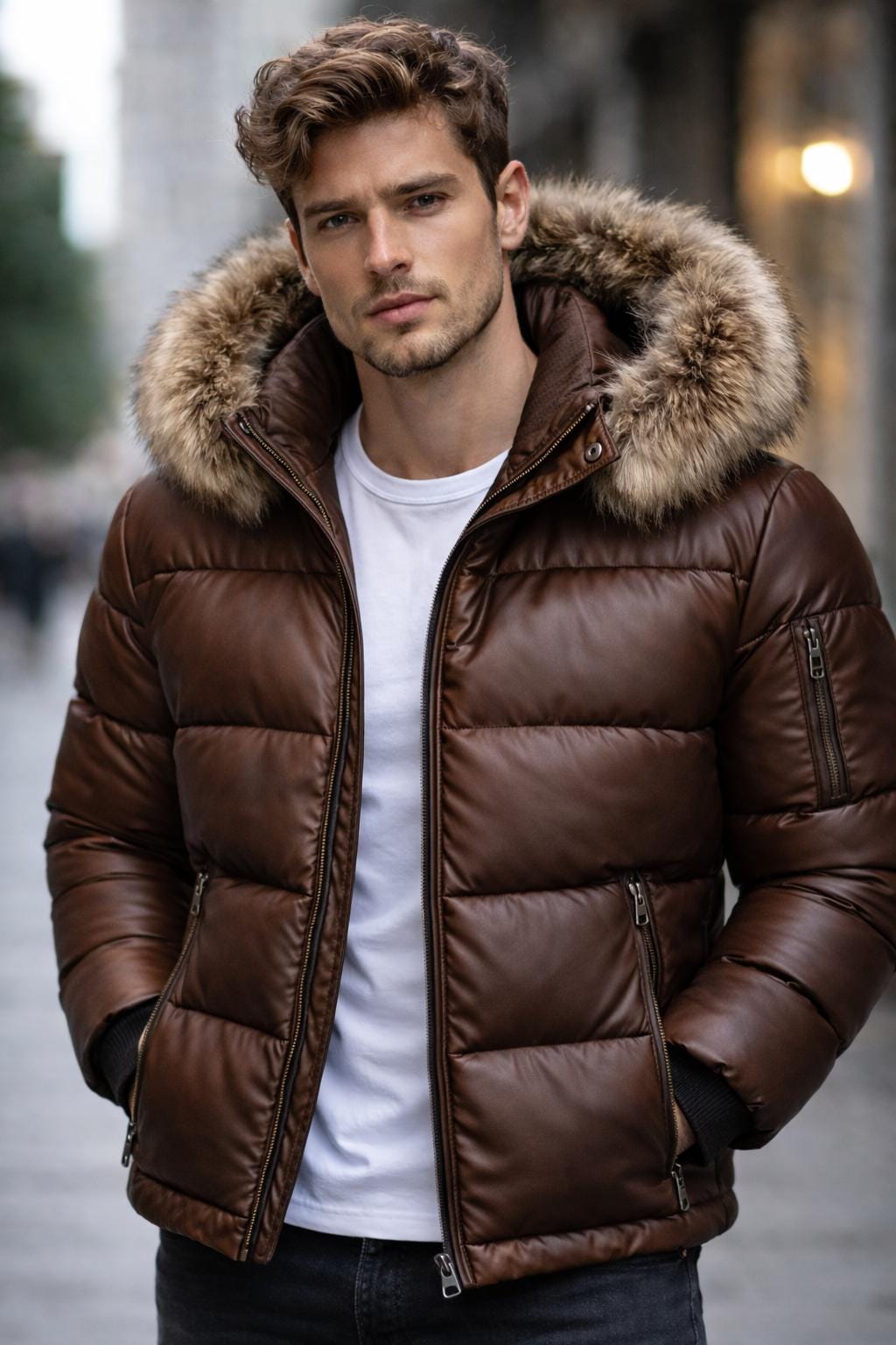 Blouson Aviateur Vintage A-2 Années 70 Berman's - Cuir Marron Fourré, Taille M, Fabriqué Aux USA, Occasion