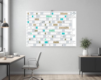 2026 Riesenwandkalender — Minimalistischer Jahresplaner | A1 & A0 Druckbar | Großer Wandkalender | Sofort Download