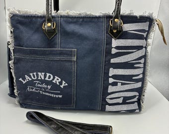 Vintage Denim Handmade Tote