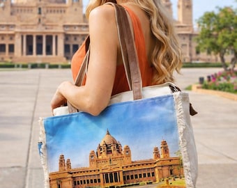 Indian Royal Heritage Art Canvas Tote
