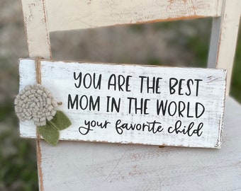 Personalized Gift for Mom, Mothers Day Gift Idea, Custom Gift for Mom, Mother's Day Gift, Mom Wood Sign, Gift for Mom Gift, Gift from Kids