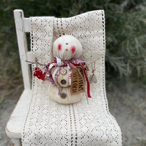 Primitive Snowman Door Greeter Winter Christmas, Farmhouse Christmas, shabby chic snowman Decorated Standing Snowman Christmas decor & gifts