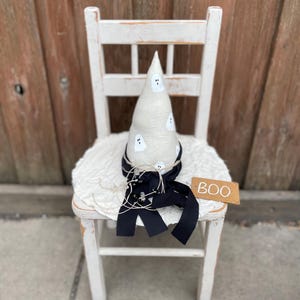 ghost witch, Fall decor, Halloween ghosts, Primitive Witch Hat, Halloween Witch Hat, Autumn Decor, Primitive Halloween fall witch hat shelf