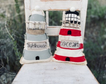 lighthouse decorative ornament, Sea Lover, Lake Lover, Small Space Decor, Decorative Nautical Lighthouse Rustic Ocean Sea Beach Themed
