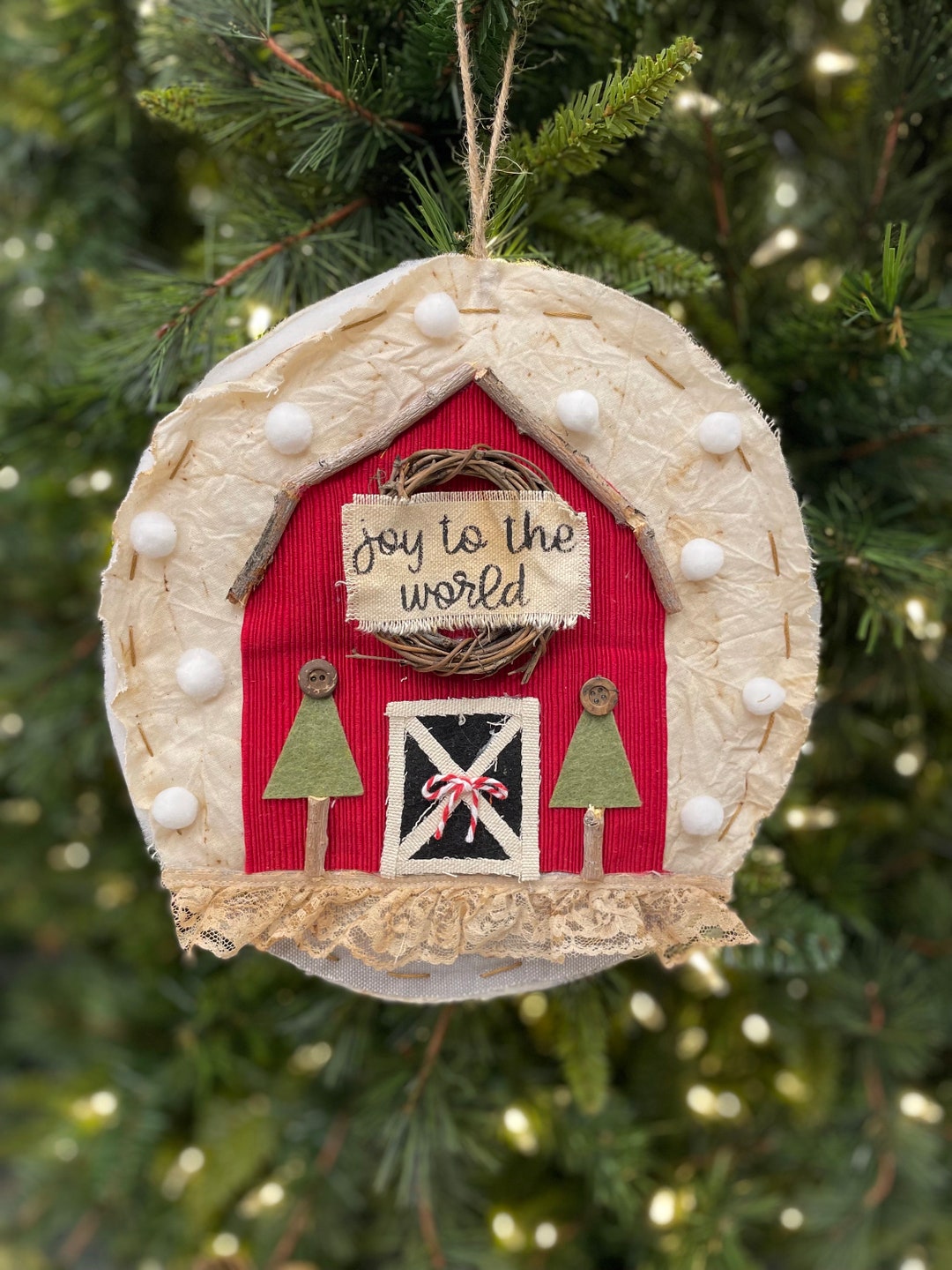 Farmhouse Christmas 2023 Ornament Rustic Christmas Ornament Etsy