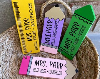 Classroom Hall Passes, Thank You Gifts For Teachers, Teacher Appreciation Gift, Back To School Gift, Classroom Gift, Cute Hall Pass, office