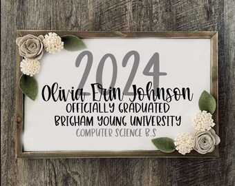 Personalized Graduation Gifts, Custom College, Unique Grad Gifts For Her Class of 2024, Grad name sign 2024 2025 Graduation decorations