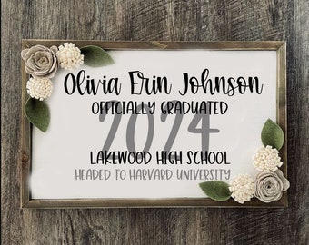 Graduation Gifts For Her Grad name sign 2024, Personalized Graduation Gifts, Custom College, high school graduation gifts, university bound