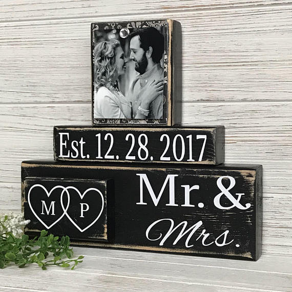 Mr and Mrs Wedding Gift Etsy