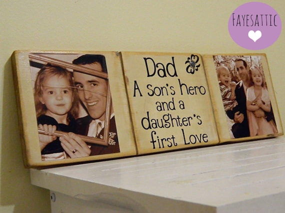 Dad a sons hero and a daughters first love, fathers day gift, first fathers day, gift for dad, dad gift from baby. custom fathers day gift