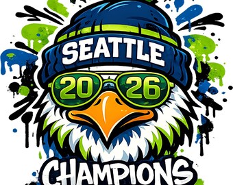 Seattle Football Champions 2026 Eagle PNG Fan Art Digital Download Il Nb4g 