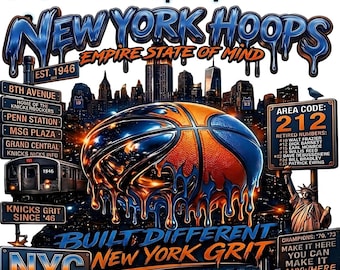 New York Basketball PNG Knicks fan design sublimation dtf shirt graphic