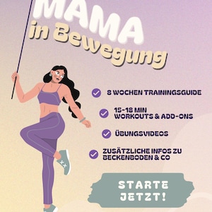 Programme d'entraînement interactif de 8 semaines « Maman en mouvement » (PDF)