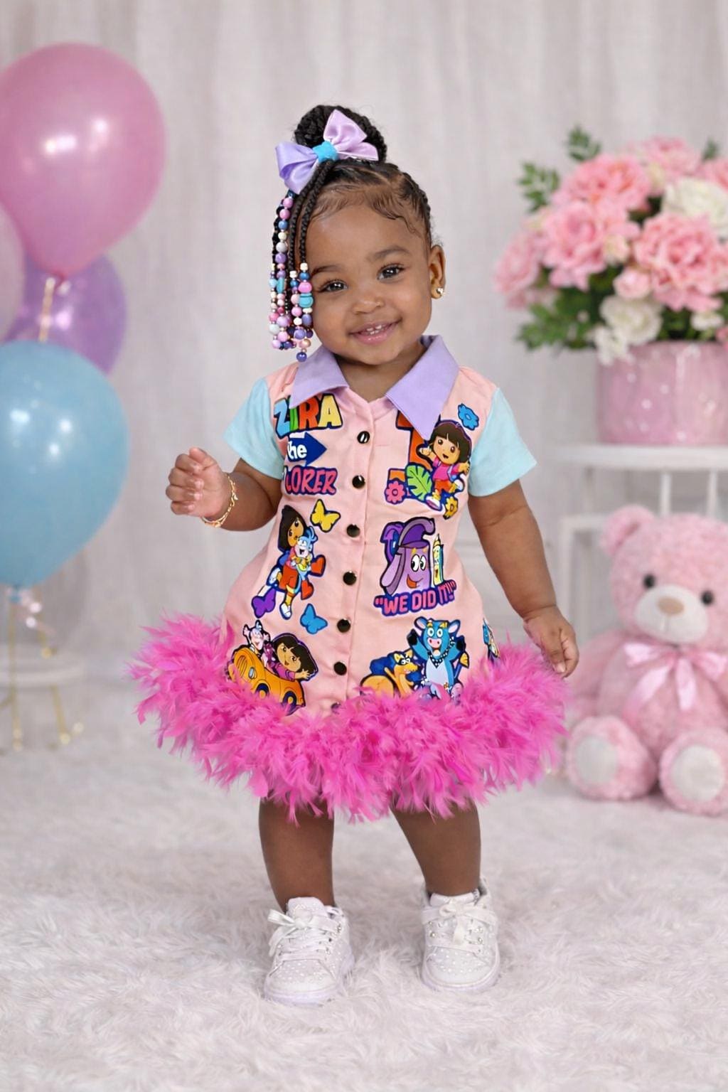 open lace back dress CoComelon Birthday Tutu Set | Cocomelon Outfit main image 0