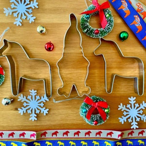 Schwedisches Dalapferd oder Gnom Cookie Cutter-Dalapferd Cookie Cutter-Gnome Weihnachten-Schweden-Dalahasten-Skandinavischen Cookie Cutter-Clay Dala