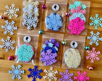 Schneeflocken Konfetti: 33 Stanzer aus festem Karton in Benutzerdefinierte Farbe-Große Schneeflocke Stanzen-Weihnachtsgeschenk