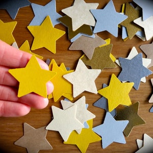 Perforatrices étoiles-lot de 45 poinçons étoiles en papier personnalisés-votre couleur au choix étoiles-étoiles formes confettis-obtention du diplôme confettis-constellation-galaxy fête