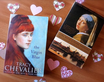 The Virgin Blue & Girl With a Pearl Earring Books-Vintage Paperbacks by Tracy Chevalier-Vintage Adult Historical Fiction-Valentine's Books
