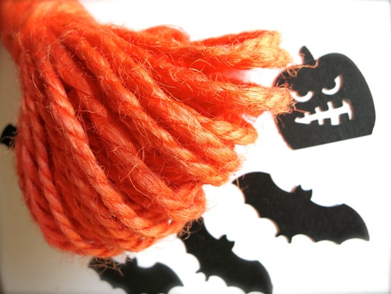 Pumpkin Orange Hemp Rope-3-Yard Lot Thin Orange Crafting Rope-Fall Gift Wrap-Halloween Party Decor-Thanksgiving Ribbon-Autumn Twine-Banner