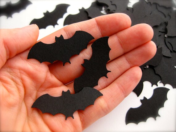 Bundle of Black Bats-Lot of 55-Batman Confetti-Bat Punches-Halloween Confetti-Boy Birthday Party-Superhero Banner-Gothic Decor-Lego Batman