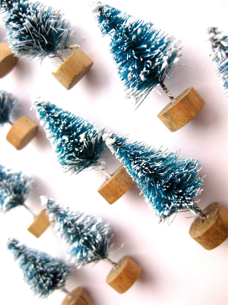 Tiny Bottle Brush Christmas TreesLot of Ten 1.5 InchGreen & Etsy