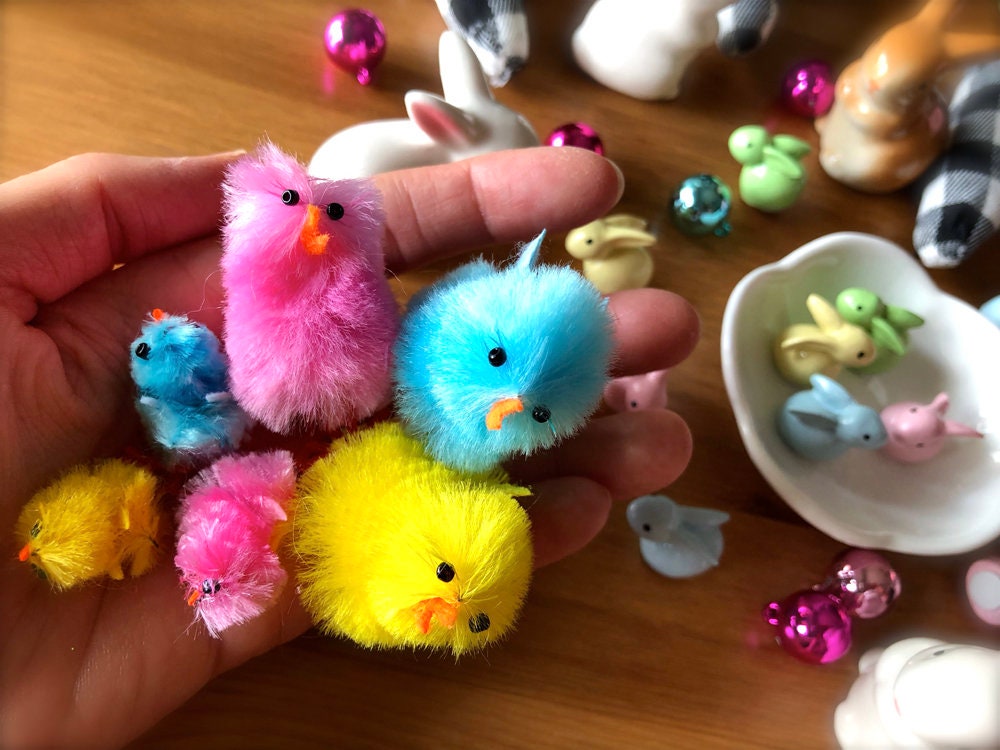 Baby Chick Duck Easter Decorations,Set Of 2 Yellow Spring Decor Realistic Easter Figurines As Spring Decorations Or Holiday Parties, Decorative Farm Animals As Farmhouse Easter Decor 434281210287423489