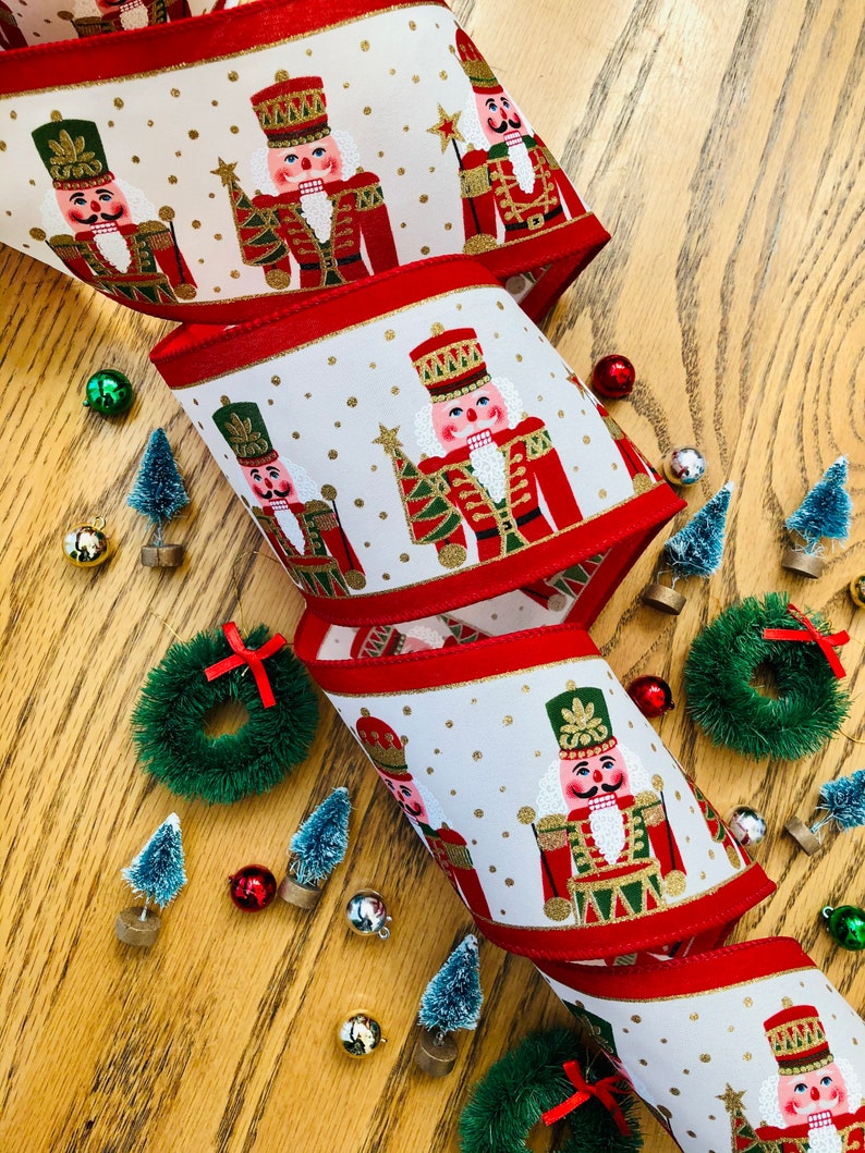 Nutcracker Ribbon1 Yd Holiday Trim3.5 Inches Widechristmas Etsy
